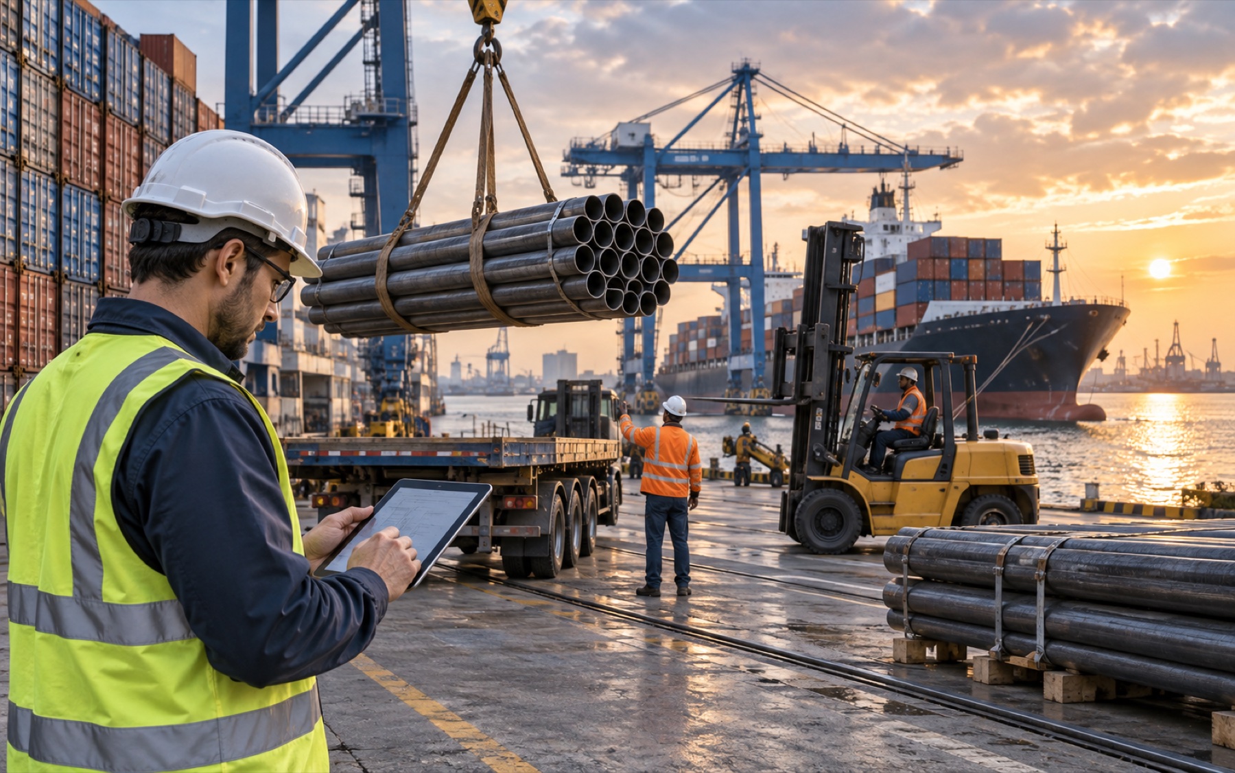 Coordinated industrial shipment and delivery