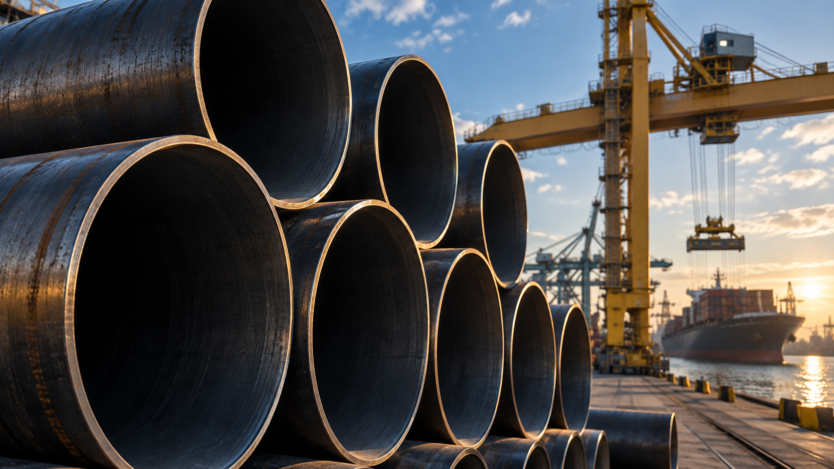 Steel tubes prepared for supply