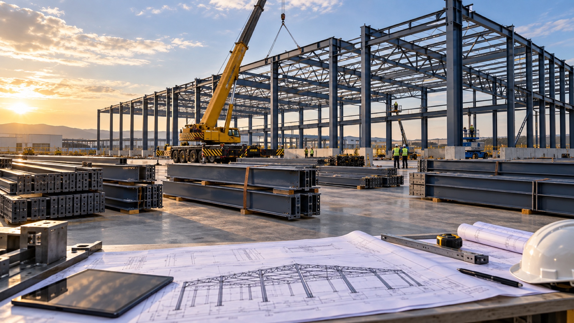 Custom steel-frame industrial building design and delivery